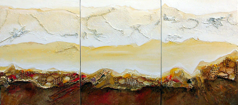 work 169 - 170 - 171 :: triptych  70 x 150 cm. acrylic, mix media on canvas