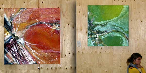 
work 129 | 131 	100 x 100 cm. - acrylic, mix media and Ciba® XYMARA™ Effect Pigments on canvas
